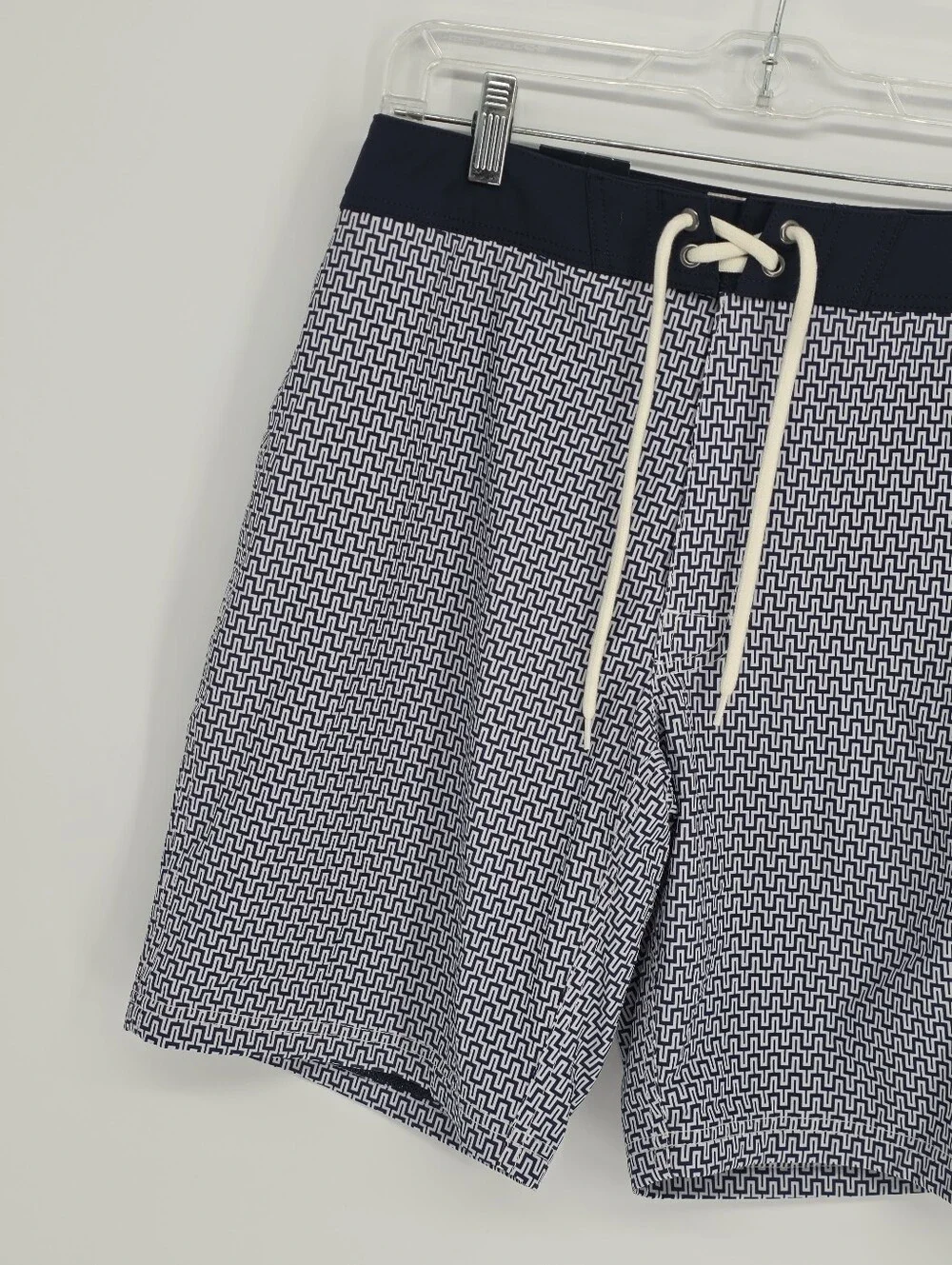 Mens J Crew Flex Swimwear Swim Trunks Size 29 Blue White NWT